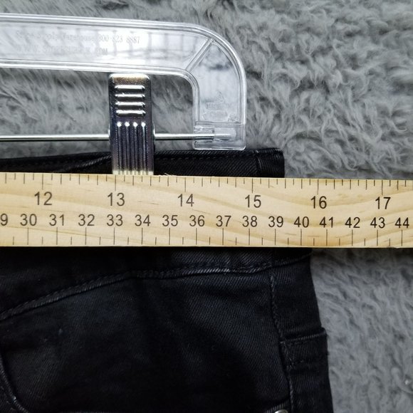 Allison Daley Jeans Womens 8 Petite Black Stretch Shaping Mid Rise Slim Ankle - Picture 3 of 11